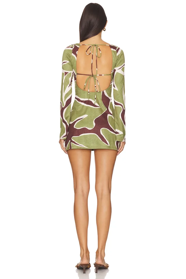 SEVEN WONDERS Eternity Sleeved Mini Dress in Alessandra Green, photo 3 of 3 from REVOLVE (Canada)