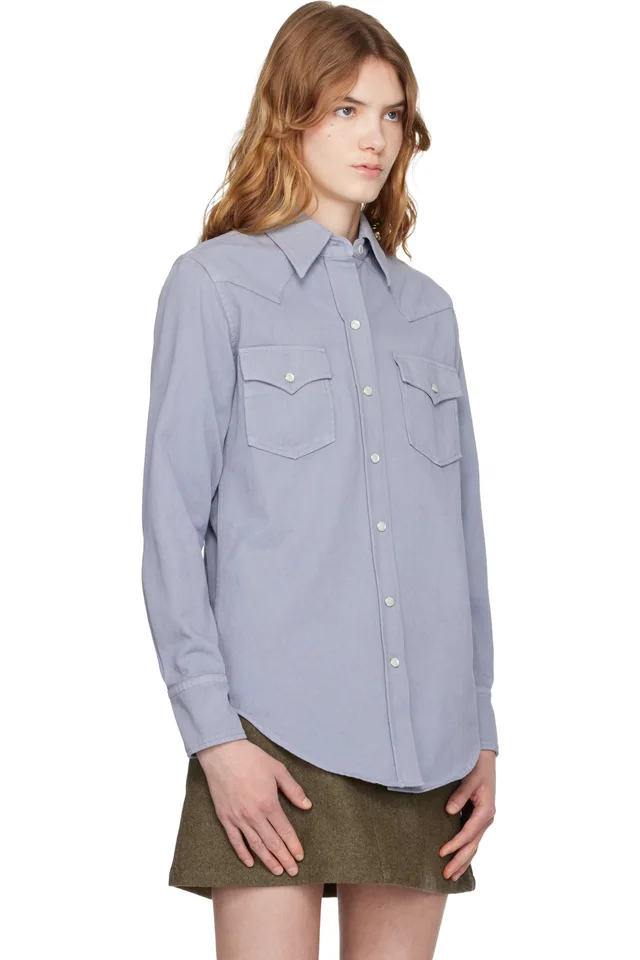 A.P.C. Blue Western Shirt, photo 2 of 4 from SSENSE