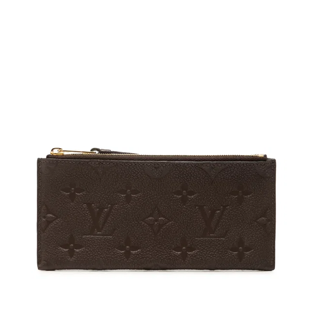 Brown Louis Vuitton Monogram Empreinte Pochette Felicie Zippered Insert Coin Pouch in Brown Leather from Designer Revival