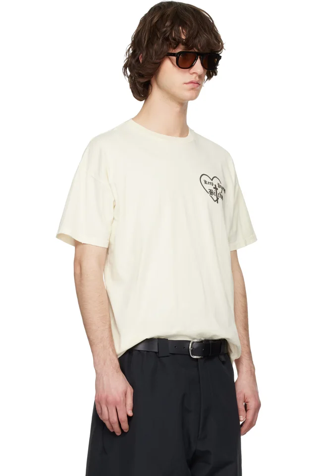WILLY CHAVARRIA Off-White 'Keep Praying Bitches' Easy T-shirt, photo 2 of 4 from SSENSE