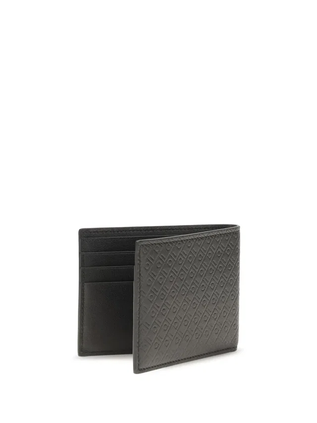 Ferragamo Embossed Logo Calf Leather Wallet — Black in Black Calfskin from HEWI