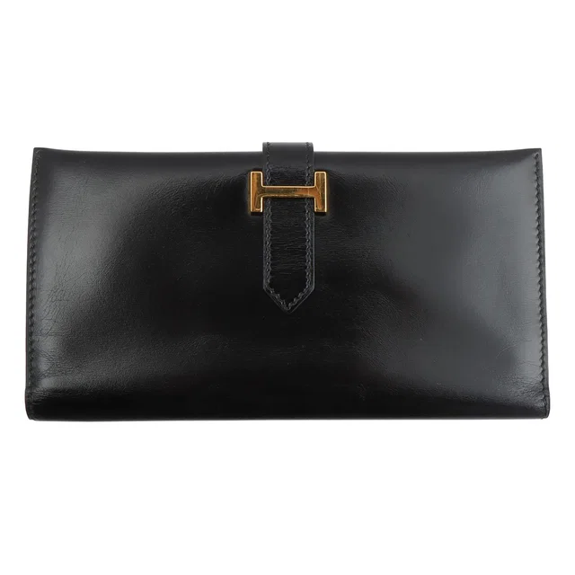 Hermès 1999 Bearn Classic Black in Black Box leather from VINTAGE QOO TOKYO