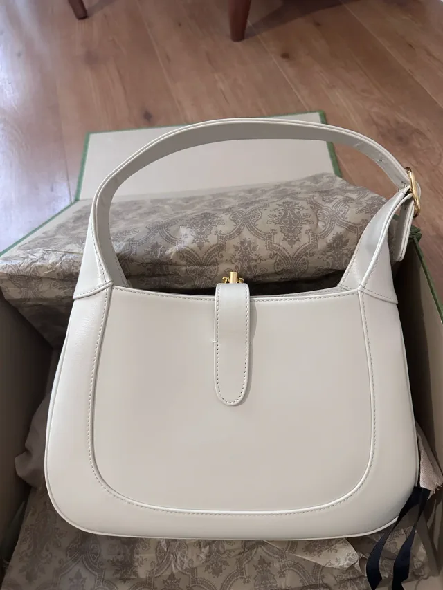 Gucci Cream Leather Jackie Bag in White Leather from HEWI, photo 4 of 7