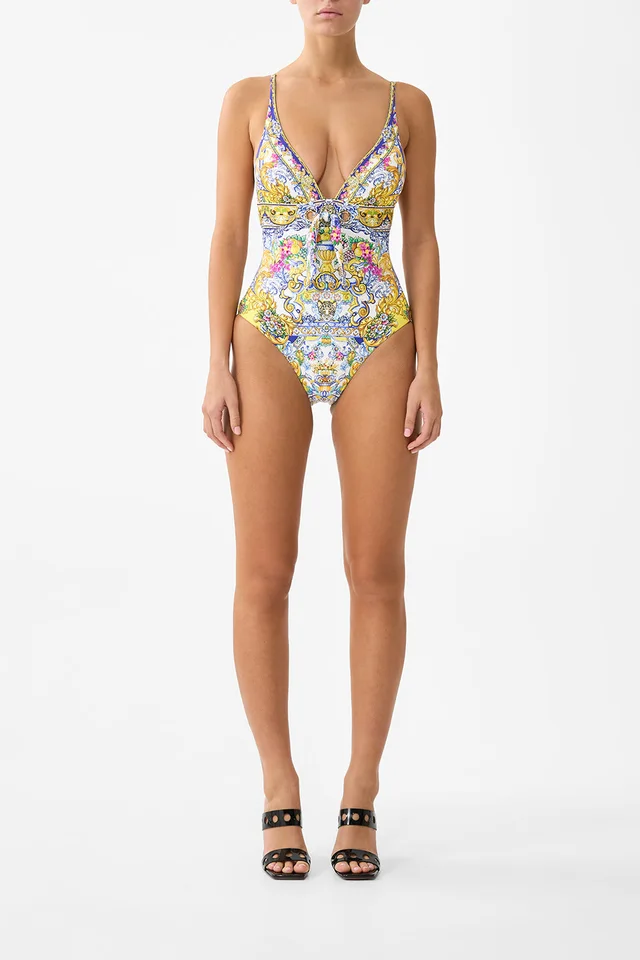 Camilla eBoutique HIGH TRI ONE PIECE WITH EYELET TIE FRONT TRIM ESPAÑA NIRVANA from CAMILLA, photo 1 of 1