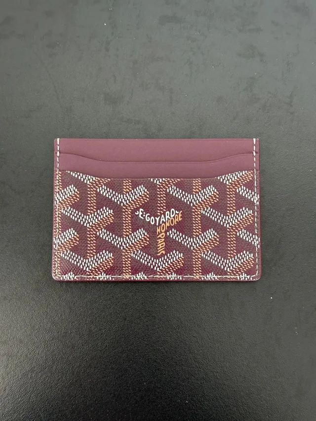 Goyard Saint Sulpice Card Holder Bordeaux in Brown in brown|red from Grailed