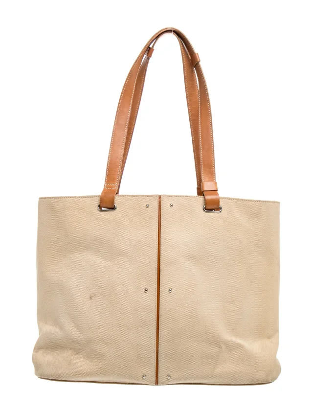 Tod's Canvas Tote in brown|red Canvas from The RealReal