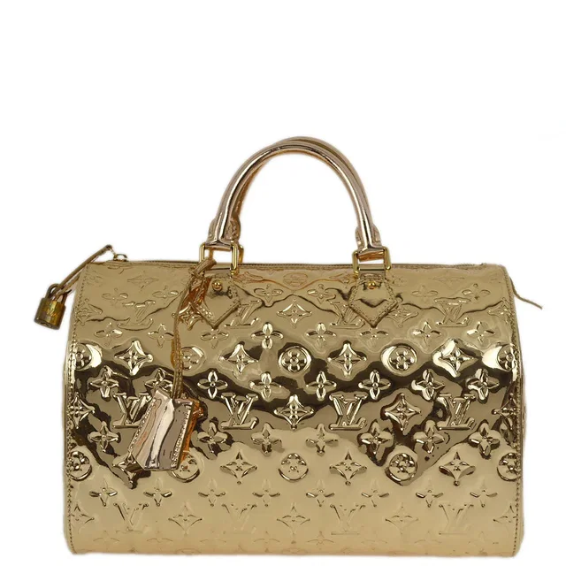 Louis Vuitton 2006 Gold Monogram Miroir Speedy 30 Handbag M95272 in Gold from AMORE Vintage Tokyo