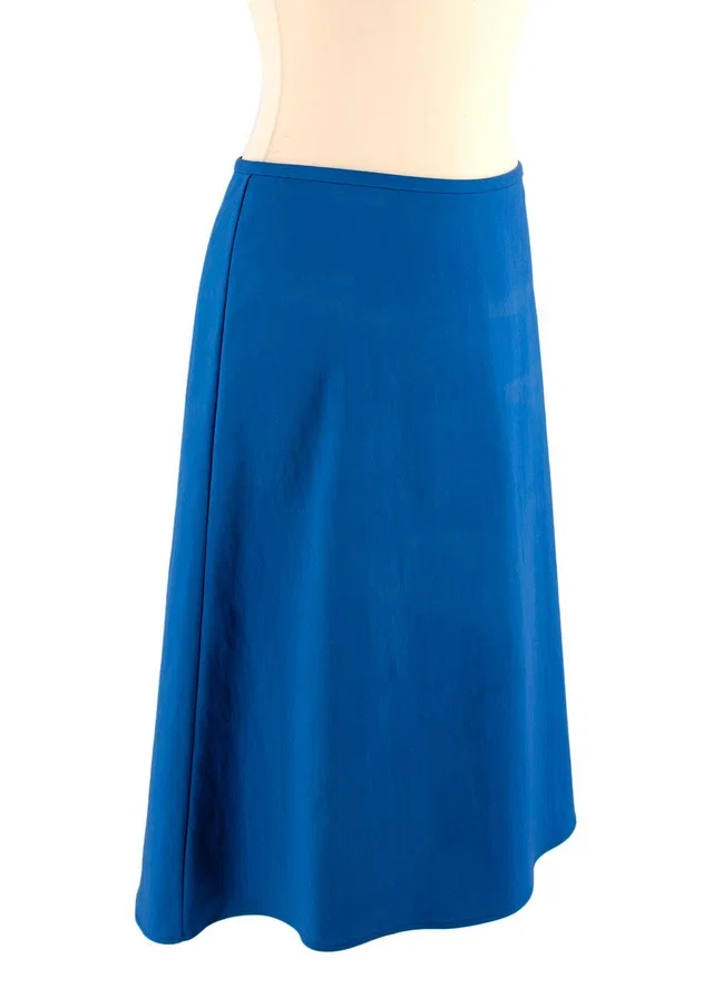 Jil Sander Blue A-line Slip Skirt in Blue from HEWI