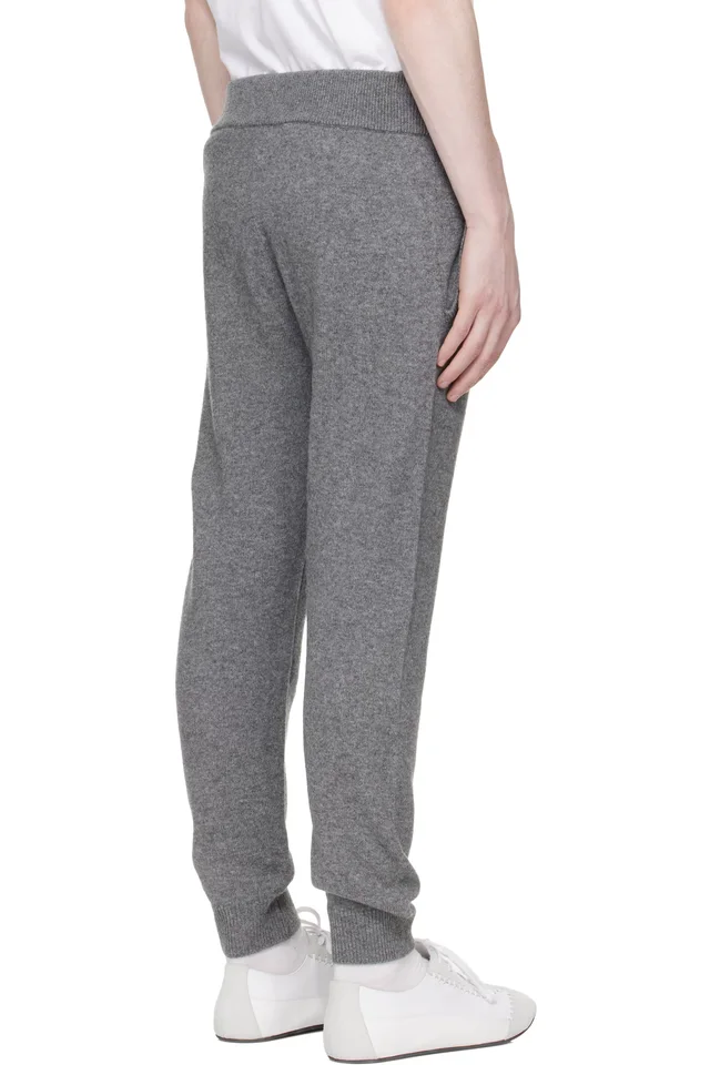 Entire Studios Gray Slim Knit Lounge Pants, photo 3 of 4 from SSENSE