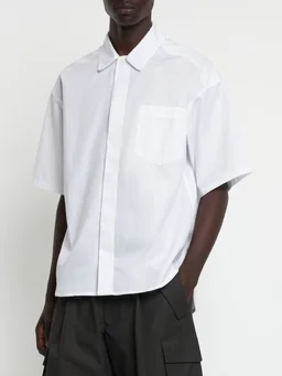 LOWNN Cotton poplin shirt in 100% Cotton, photo 3 of 5 from LUISAVIAROMA