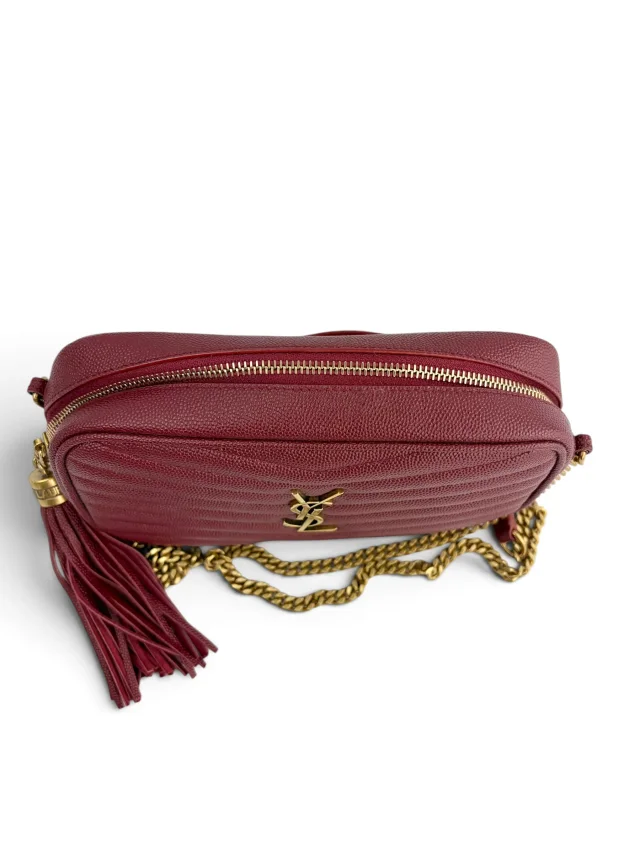 Saint Laurent Lou Mini Camera Bag in Red Calfskin from Season 2 Consign, photo 5 of 10
