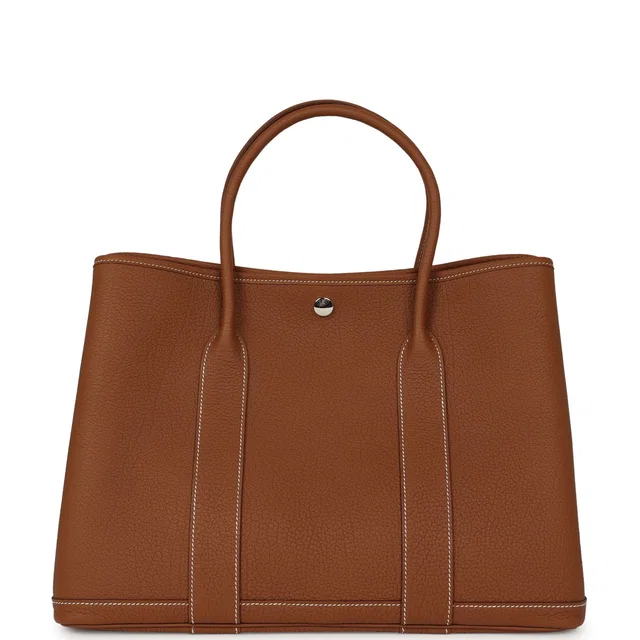 Hermès Garden Party 36 Gold Negonda Palladium Hardware in Gold Leather from Madison Avenue Couture