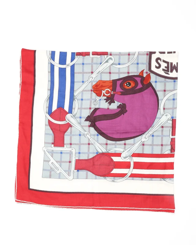 Hermès Complication Equestre 140 Cashmere Silk Scarf in Silk from A Retro Tale, photo 2 of 3