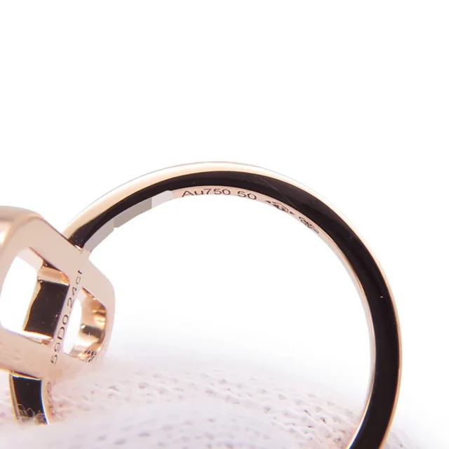 Hermès Ever Chaine d'Ancre Diamond Ring Size PM/50/#10H118643B 18K Pink Gold in Pink from GALLERY RARE, photo 5 of 10