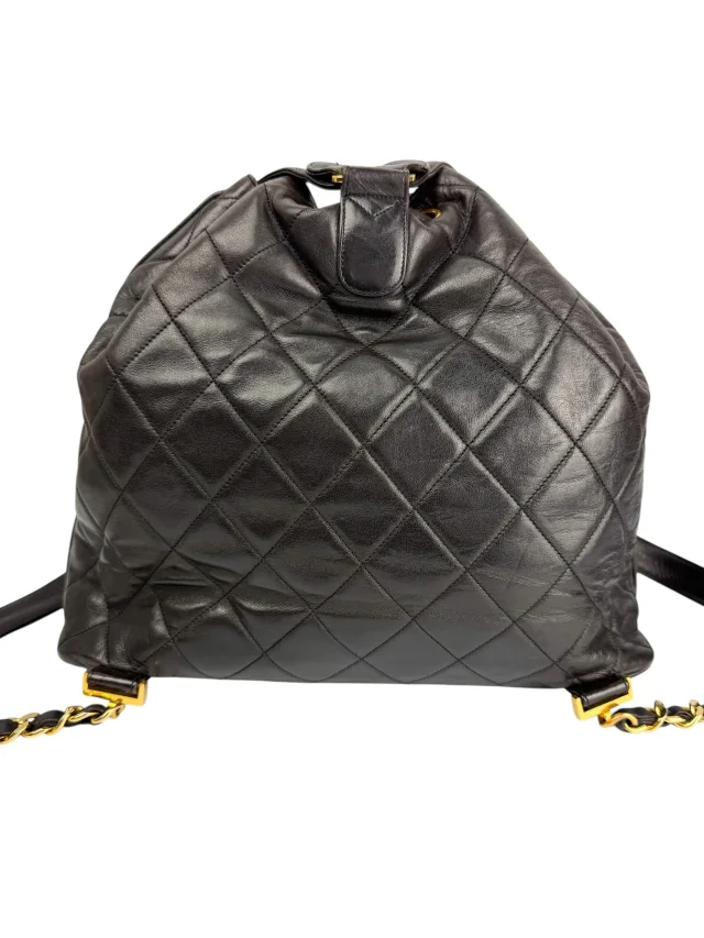 Chanel Vintage 24k Black Lambskin Backpack in Black Lambskin from Season 2 Consign, photo 1 of 1