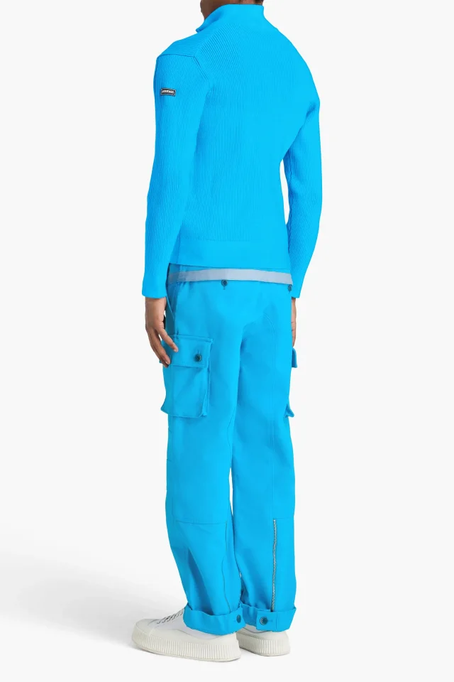 Jacquemus Giardino Cotton-Canvas Cargo Pants in Azure, photo 3 of 4 from THE OUTNET