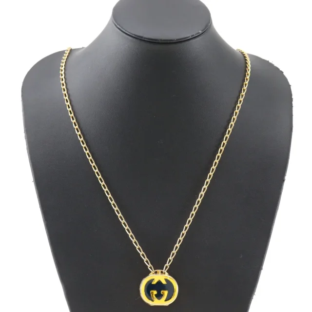 Gucci Plated Locket Necklace in Gold Gold-plated metal from LuxUness, photo 2 of 9