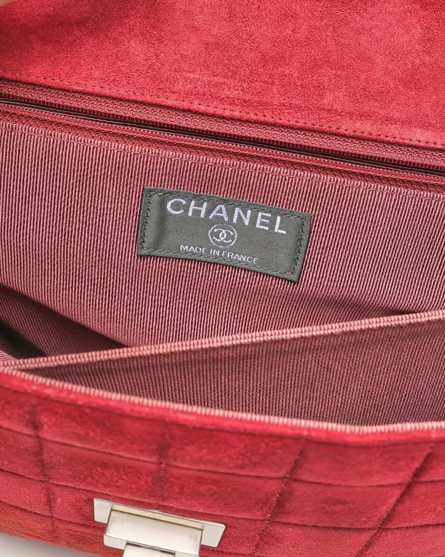 Chanel Square Quilted Mademoiselle Flap Bag in Suede from A Retro Tale, photo 12 of 15