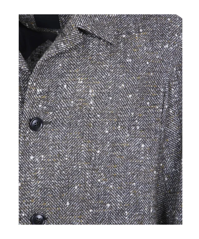 Zegna herringbone-weave button-up shirt jacket, photo 3 of 3 from SENSER