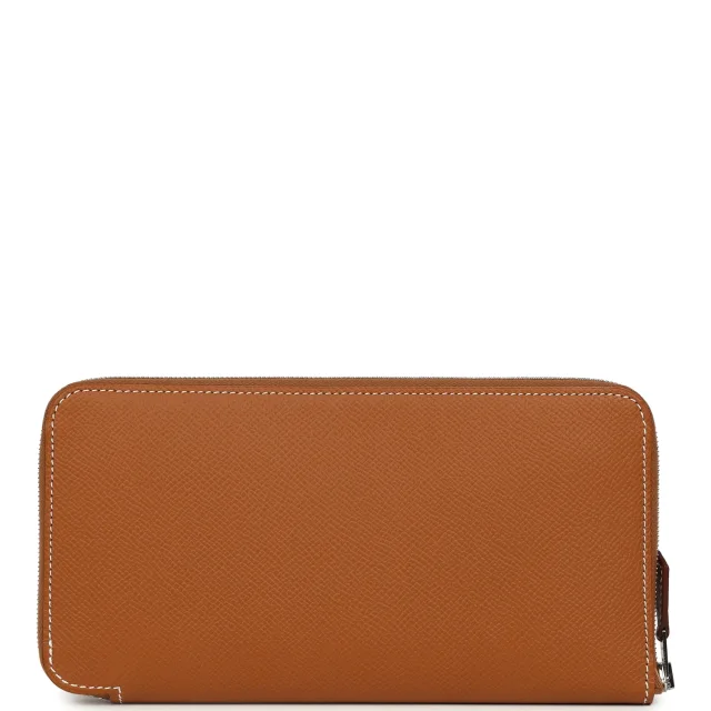 Hermès Silk'In Classique Long Wallet Gold Epsom Palladium Hardware in Gold Epsom leather from Madison Avenue Couture, photo 4 of 11