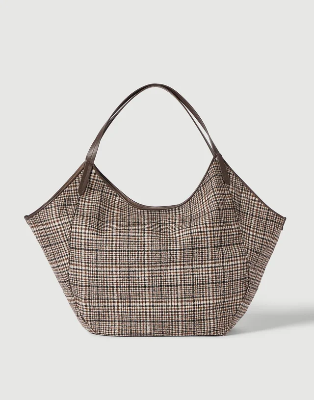 Brunello Cucinelli Reversible Duo shopper in suede with monili, photo 2 of 5 from SENSER