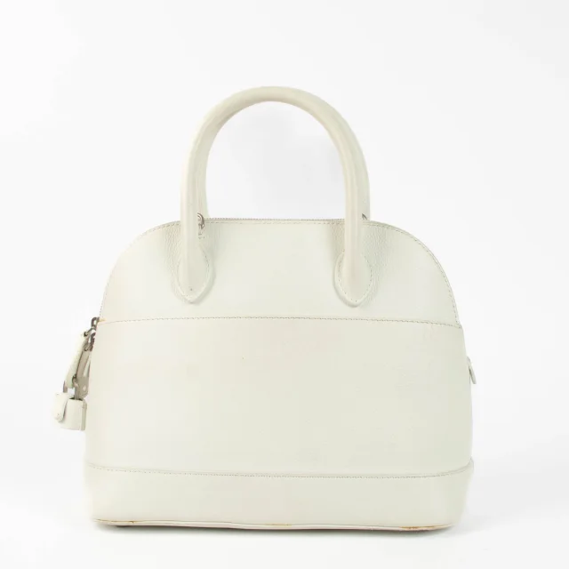 Balenciaga White Logo Ville Small Bag in White Caviar leather from Labellov, photo 4 of 6