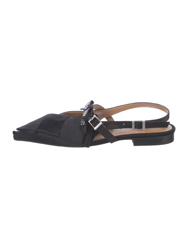 GANNI Slingback Flats in blue from The RealReal