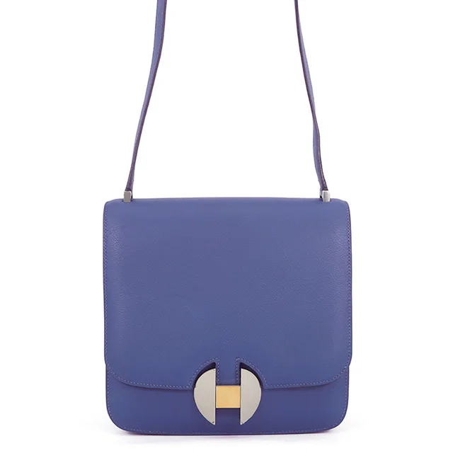 Hermès 2002 Shoulder Bag Blue Brighton Evercolor Size 20 in Blue from GALLERY RARE