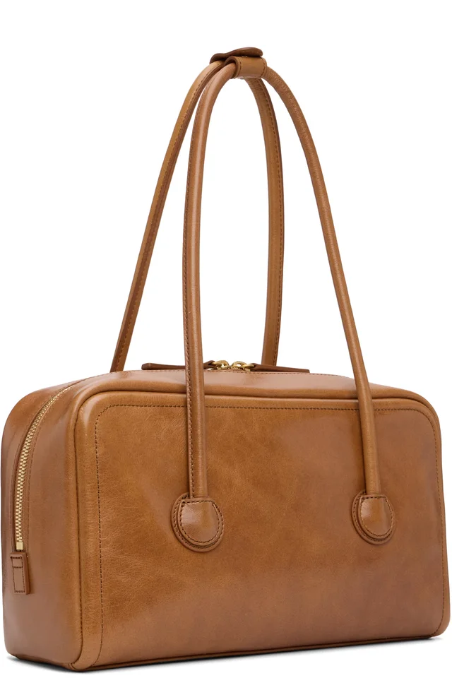 MARGESHERWOOD Brown Soft Boston Small Bag, photo 3 of 4 from SSENSE