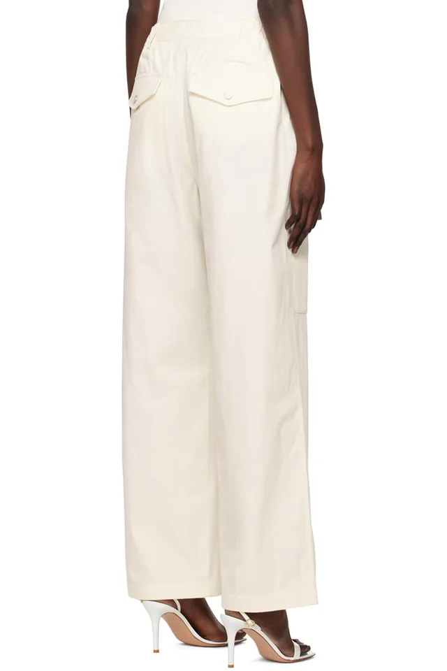 Dion Lee Off-White Slouchy Trousers, photo 3 of 4 from SSENSE