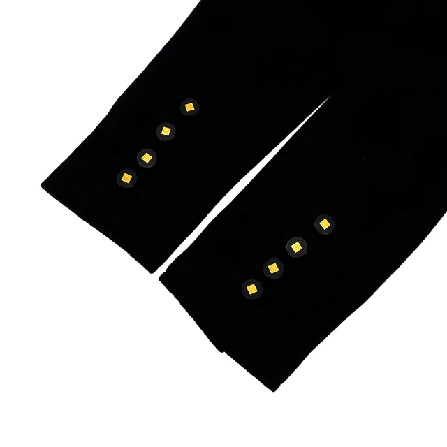 Chanel Vintage Coco Button Waist Cinching Jacket Black Cashmere 40 36A Rtw in Black Cashmere from Luxury Promise, photo 2 of 2