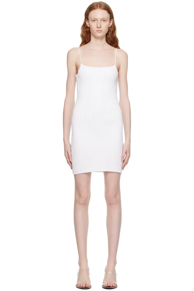 Alexander Wang White Rib Minidress, image 1 of 1 from SSENSE