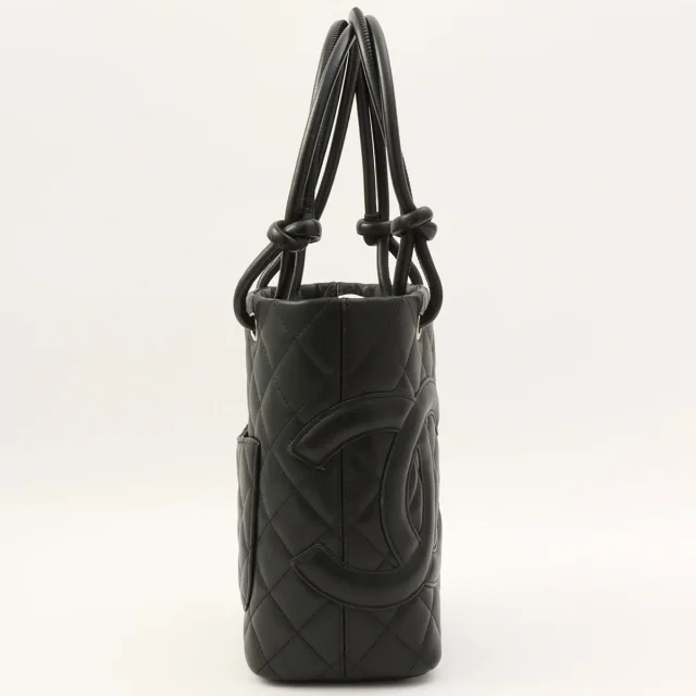 Chanel Cambon Tote Bag S, Black, circa 2003 in Black Calfskin from VINTAGE QOO TOKYO, photo 3 of 11
