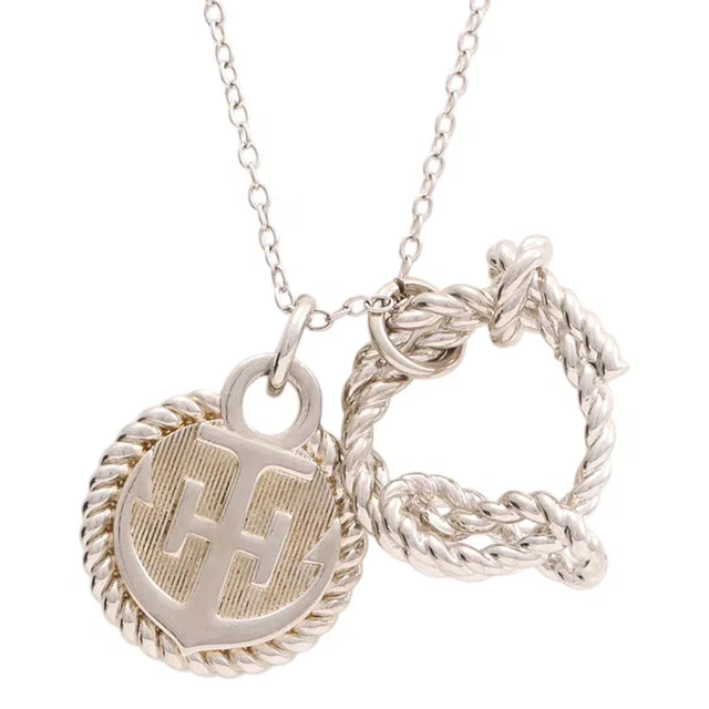 Hermès Cordage Sailing Rope Necklace Silver from VINTAGE QOO TOKYO