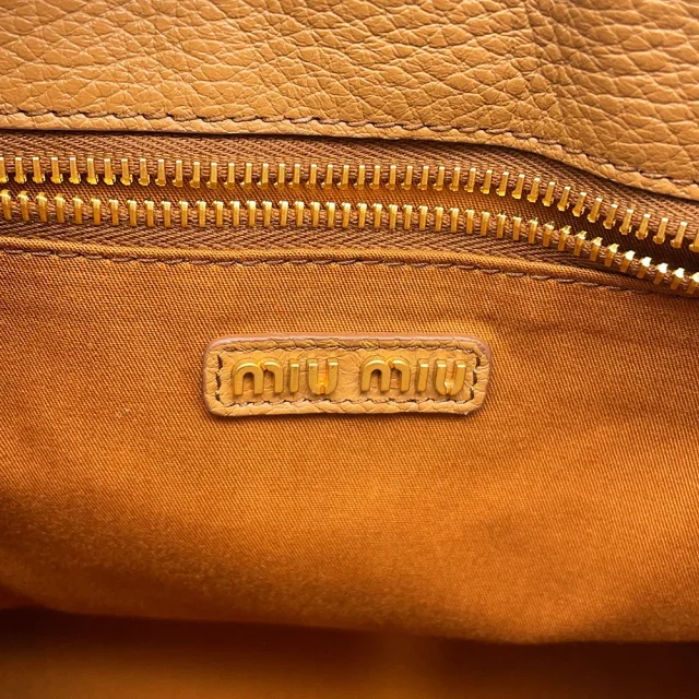 Miu Miu 2WAYBag Brown5BA266 Leather in Leather from GALLERY RARE, photo 16 of 18