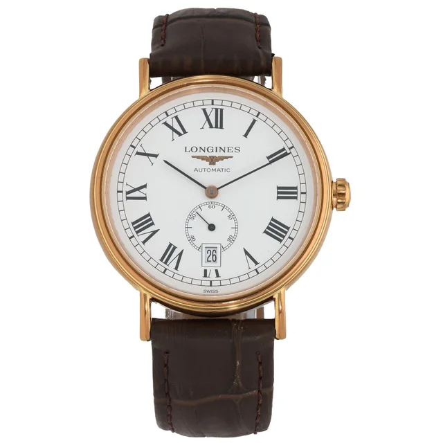 Longines Presence L4.905.1 40mm Gold Plated Watch in Gold Leather from H&T