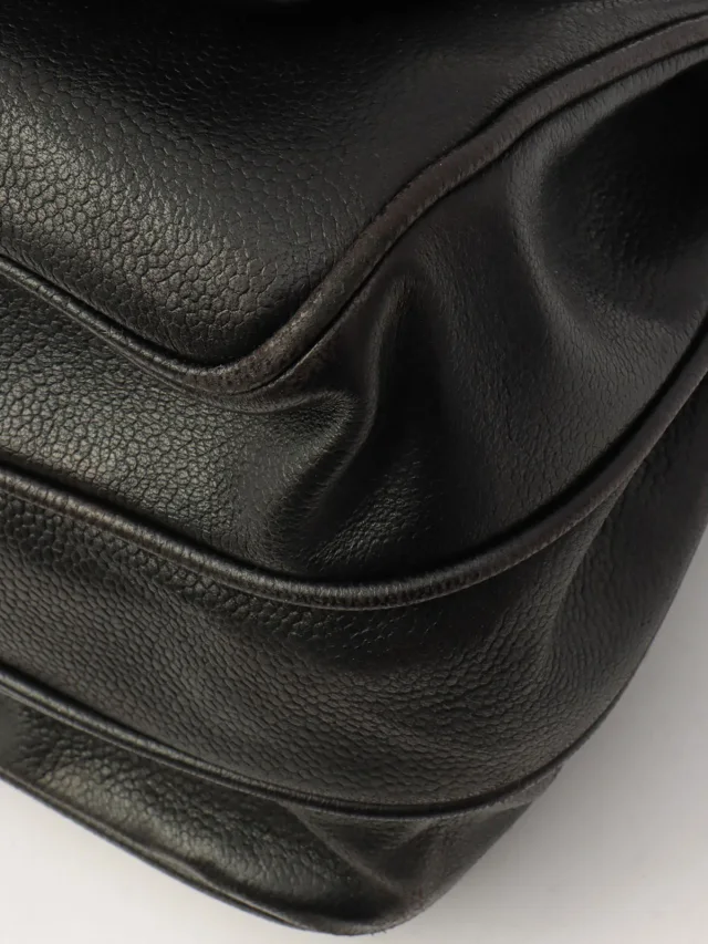 Chanel 2.55 Chain Shoulder Bag, Black, circa 2008 in Black Caviar leather from VINTAGE QOO TOKYO, photo 9 of 17