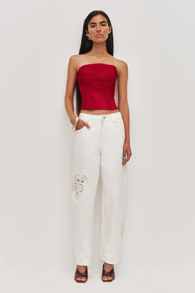 AJE Wave Bustier in Red from Aje, photo 1 of 1
