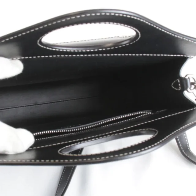 Burberry Mini Pocket Bag Leather Handbag in Black Leather from LuxUness, photo 6 of 9