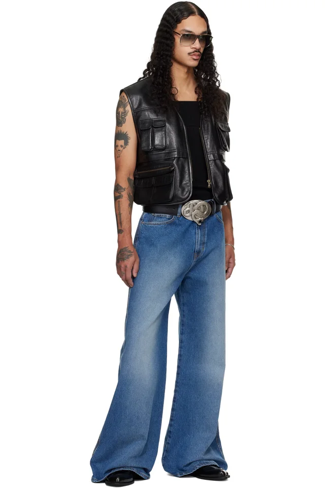 LU'U DAN Black Twisted Snake Cowboy Belt, photo 2 of 2 from SSENSE