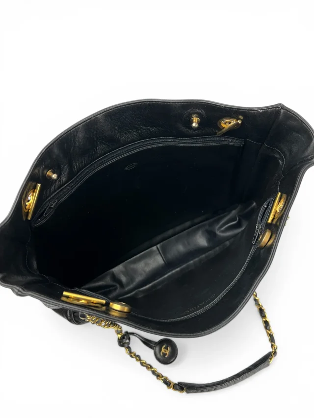 Chanel Vintage 24k Timeless Tote in Black Lambskin from Season 2 Consign, photo 3 of 3