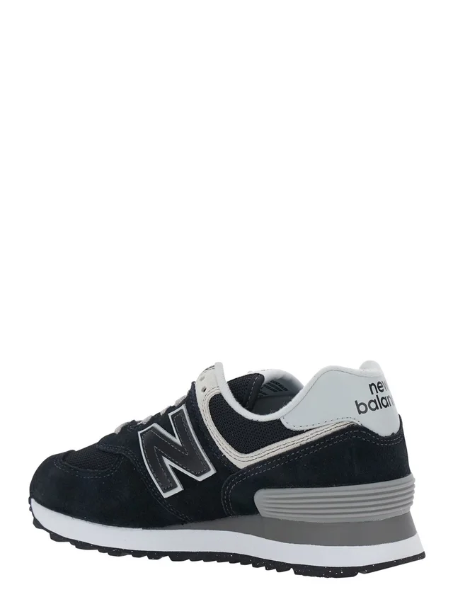 NEW BALANCE Black Low Top Sneakers with Logo Patch on the Tongue and Maxi Logo Patch on the Side in Leather and Fabric Women in Black 100% Leather/Textile, photo 6 of 8 from Gaudenzi Boutique