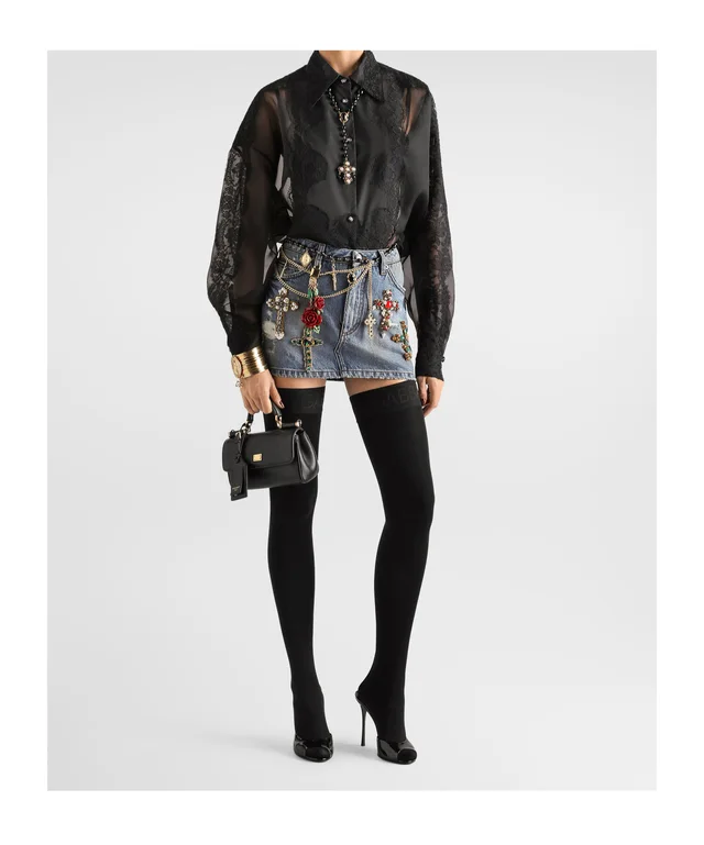 Dolce & Gabbana Denim miniskirt with embroidery, photo 4 of 5 from SENSER