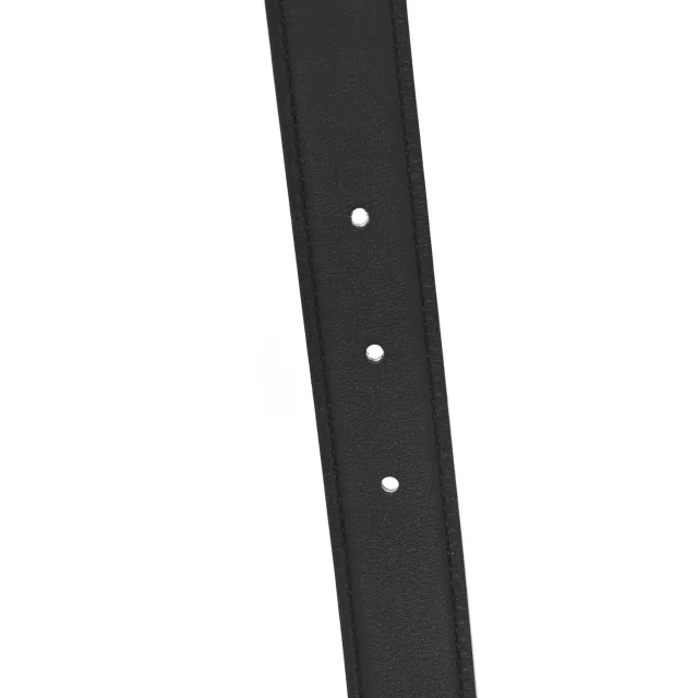 Hermès Swift Epsom 24mm Mini Constance H Belt 75 30 Black Etoupe in Black Epsom leather from FASHIONPHILE, photo 4 of 5