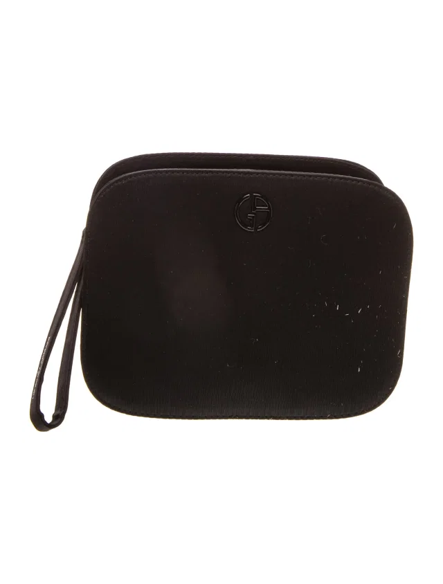 Giorgio Armani Nylon Clutch in black Nylon from The RealReal