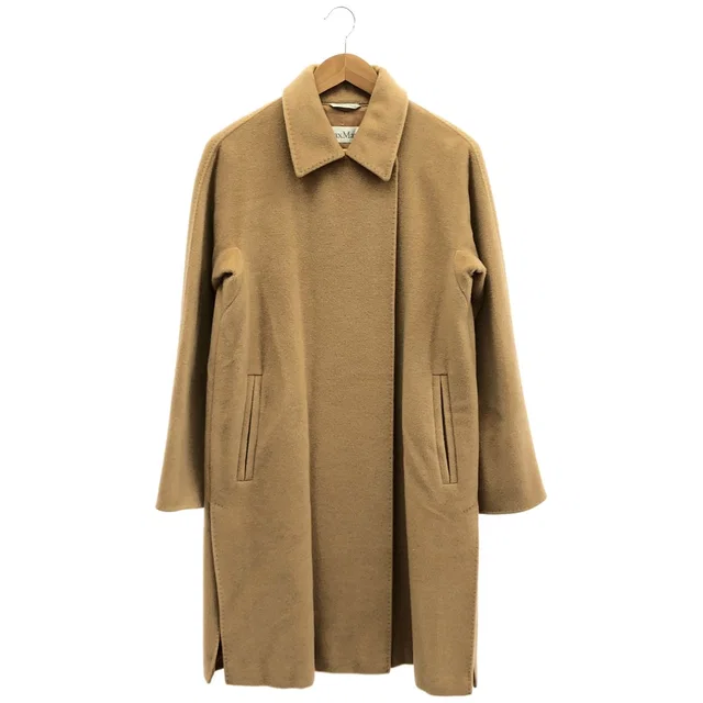 Max Mara wool Soutien Collar Coat in Beige Cashmere from The Reluxe