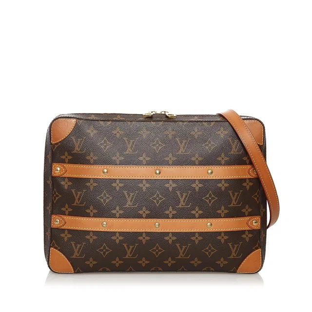 Brown Louis Vuitton Monogram Soft Trunk Messenger MM Crossbody Bag in Brown Coated canvas from Designer Revival, photo 1 of 1