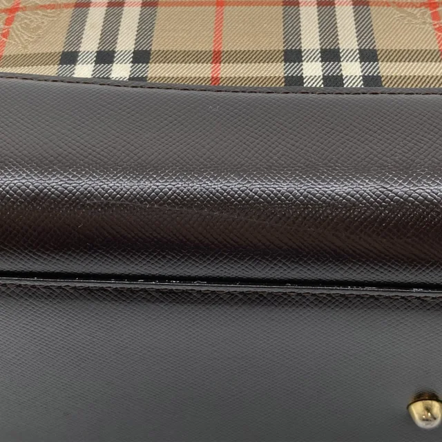 Burberry Haymarket Check Canvas Shoulder Bag in Beige Canvas from Designer Revival, photo 7 of 15