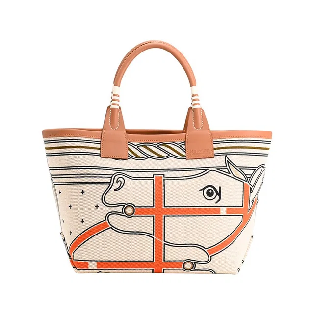 Hermès Tote Bag Steeple Cream in White from The Reluxe