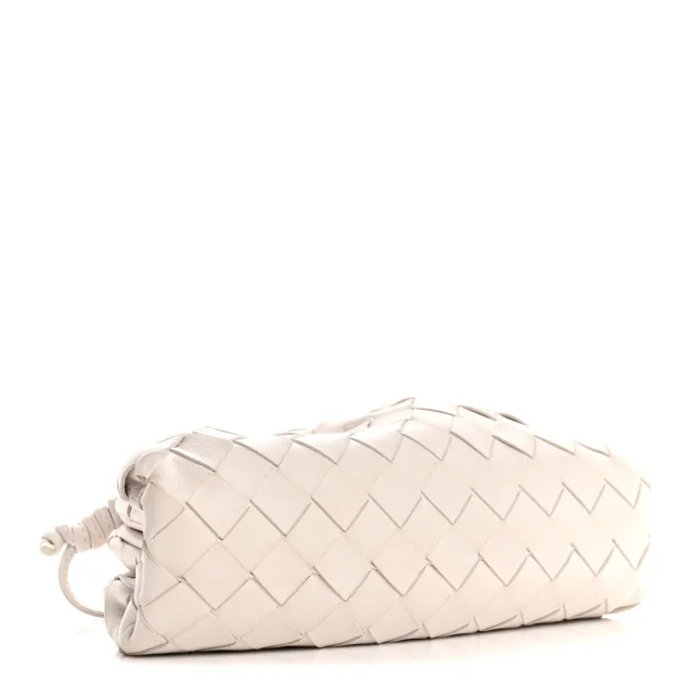Bottega Veneta Nappa Intrecciato The Mini Pouch Chalk in Nappa leather from FASHIONPHILE, photo 4 of 10